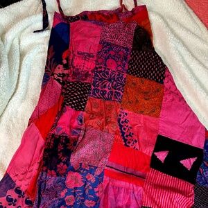 Patchwork Wrap Skirt